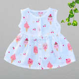 Muslin Button Frock - Icecream