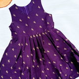 Ilamayil Banaras Brocade Silk Sleeveless Frock | Knee Length