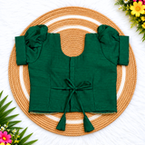 Kanmani Lehanga Set - Green Zari Weaving Banaras Skirt with paired Aariwork Top
