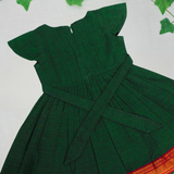 Kayal Mangalagiri Cotton Frock | Ethnic Cap Sleeves Frock with Soft Lining | Pre-Order Now 1-3Y & 4-6 Y (Dispatch from Oct 13)
