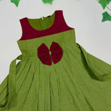 Kili Chandrika HandLoom Cotton Frock | Sleeveless Frock with Soft Lining