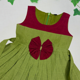 Kili Chandrika HandLoom Cotton Frock | Sleeveless Frock with Soft Lining