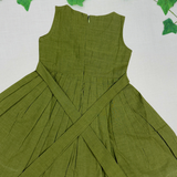 Kili Chandrika HandLoom Cotton Frock | Sleeveless Frock with Soft Lining