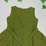 Kili Chandrika HandLoom Cotton Frock | Sleeveless Frock with Soft Lining