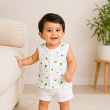Muslin Button Jabla - Kite