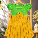 Kulali HandLoom Cotton Frock - Lime Green