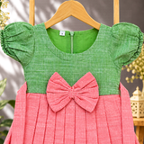 Kulali HandLoom Cotton Frock - Pink Pastel