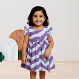 Lavender Bliss - Frill Cotton Frocks with bow