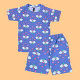 Lavender Heart Kids Shorts Coord Set (Unisex) - Shorts with Single Side Packet