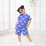 Lavender Heart Kids Shorts Coord Set (Unisex) - Shorts with Single Side Packet