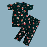 Let it Snow Print Half Sleeve Kids Coords (Unisex)