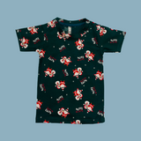 Let it Snow Print Half Sleeve Kids Coords (Unisex)