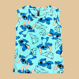 Lilo Print Kids Sleeveless T-Shirt Shorts Set (Unisex)