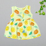 Muslin Button Frock - Lime