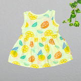 Muslin Button Frock - Lime