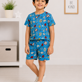 Little League Kids Half Sleeves T-Shirt and Shorts Coord Set (Unisex)