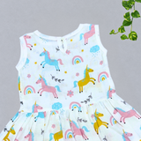 Muslin Back Button Frock - Little Unicorn