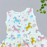 Muslin Back Button Frock - Little Unicorn (Preorder Dispatch from 15-6-26)