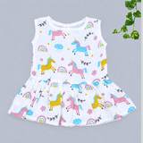 Muslin Back Button Frock - Little Unicorn