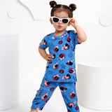 Mafalda Print Half Sleeve Kids Coords (Unisex) - Half Sleeve T-Shirt and Full Pant