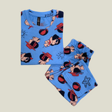 Mafalda Print Half Sleeve Kids Coords (Unisex) - Half Sleeve T-Shirt and Full Pant