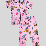 Marvel Comics Kids Night Suit - Half Sleeve Shirt and Full Pant