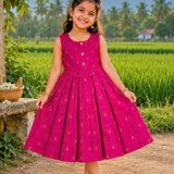 Mayuri Raw Silk Frock - Rani (Preorder - Dispatch from 9-9-26)