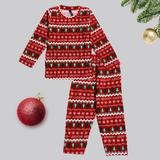 Merry Christmas Print Kids Coord Set (Unisex) - Full Sleeve T-Shirt and Full Pant