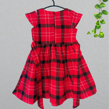 Merry RB Checks Cotton Frock - Cap Sleeve Kids Frock