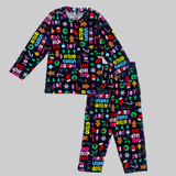 Merry Vibes Christmas Kids Coord Set (Unisex) - Full Sleeve T-Shirt and Full Pant