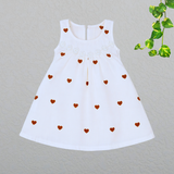 Muslin Zip Frock - Mini Hearts