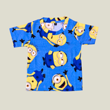 Blue Minion Print Kids Coords (Unisex) - Half Sleeve T-Shirt and Full Pant