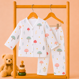 Muslin Full Sleeve Pant Coords - Mushroom
