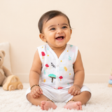 Muslin Button Jabla - Mushroom