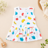 Muslin Back Button Frock - Mini Shapes