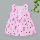 Muslin Button Frock - Rabbit