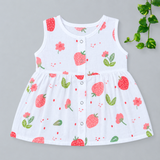 Muslin Button Frock - Strawberry