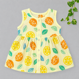 Muslin Button Frock - Lime