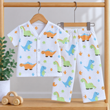 Muslin Half Sleeve Pant Coords - Dino Farm