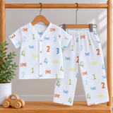 Muslin Half Sleeve Pant Coords - Numbers