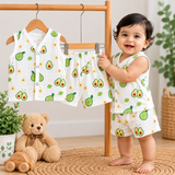 Muslin Shorts Coords - Avocado