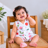 Muslin Shorts Coords - Strawberry (Preorder 12-24 M - Dispatch from 9-10-26)