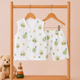 Muslin Shorts Coords - Avocado (Preorder - Dispatch from 21-7-26)