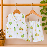 Muslin Shorts Coords - Avocado