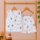 Muslin Shorts Coords - Bird