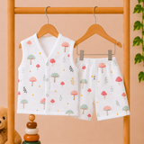 Muslin Shorts Coords - Mushroom (Preorder - Dispatch from 21-8-26)