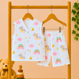 Muslin Shorts Coords - Unicorn
