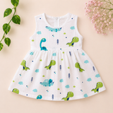 Muslin Zip Frock - Dino  (Preorder - Dispatch from 1-9-26)