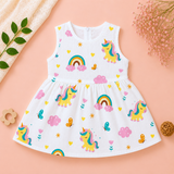 Muslin Zip Frock - Unicorn