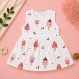 Muslin Zip Frock - Icecream